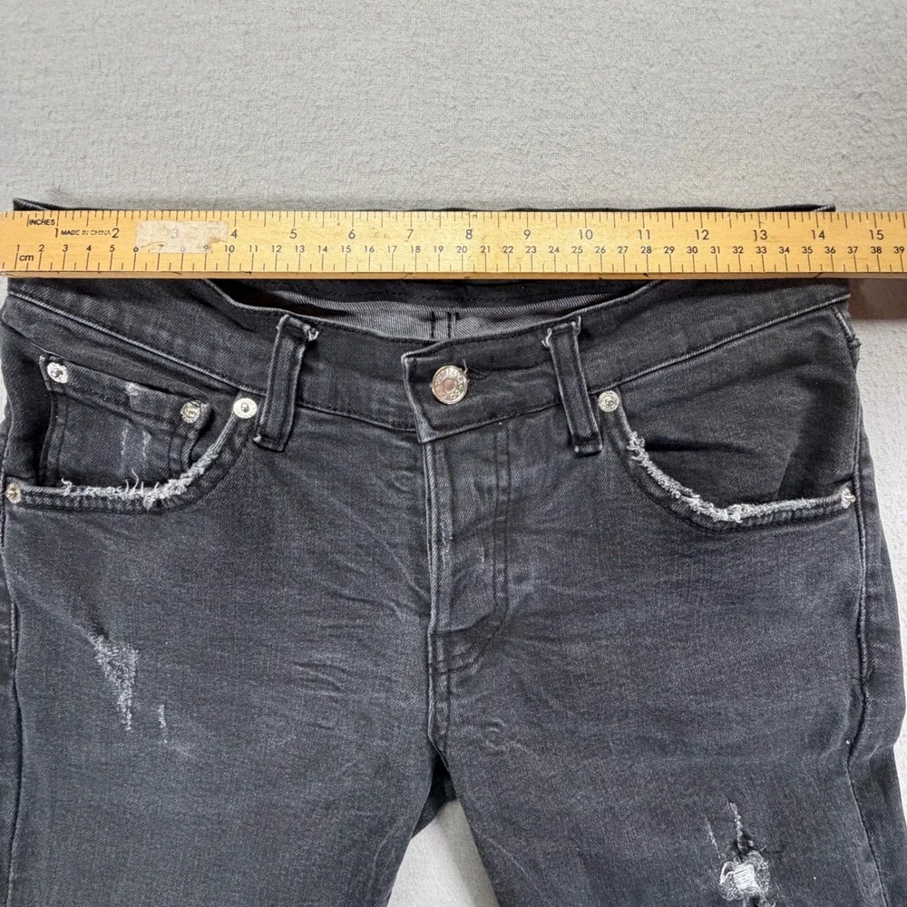 Dolce & Gabbana Jeans Women Size 31 Black Good Distressed Slim Stretch - Picture 4 of 11